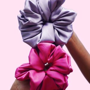 H.Leisure Signature Duo: Handcrafted Large Satin Scrunchies