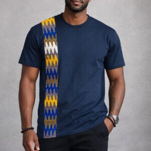 T-Shirt with African Print Band