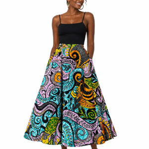 Vibrant Ankara Maxi Circle Skirt